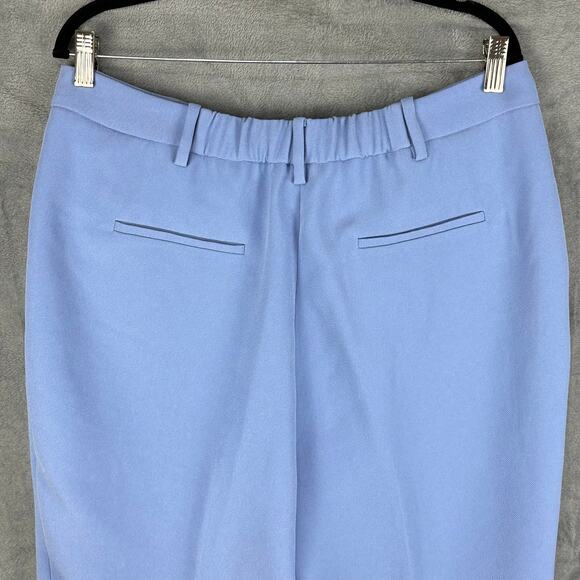 The Fold London Pants Womens 12 Blue Tavira Trousers Crop NEW Business Luxury - Picture 5 of 16